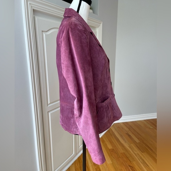 Pursuits ltd suede leather jacket blazer in a size large gorgeous color - Picture 5 of 16